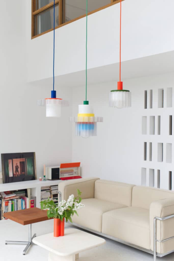 Gigi 1 5 2 warren laetitia design objets impression 3D printing gigi 5 colored lampe suspension hangin - Concarneau